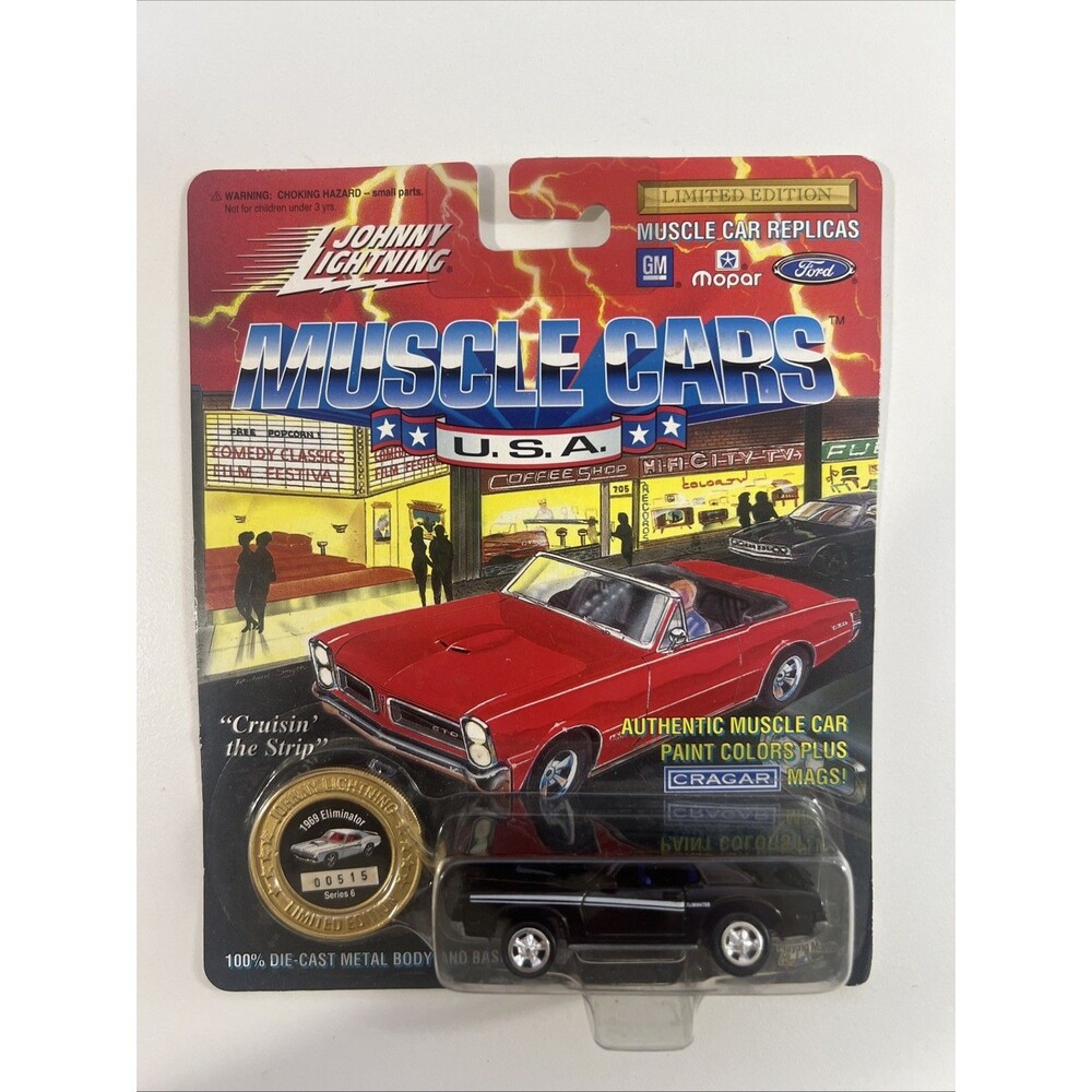 Johnny Lightning MUSCLE CARS USA 1969 MERCURY COUGAR ELIMINATOR BLACK Series 6